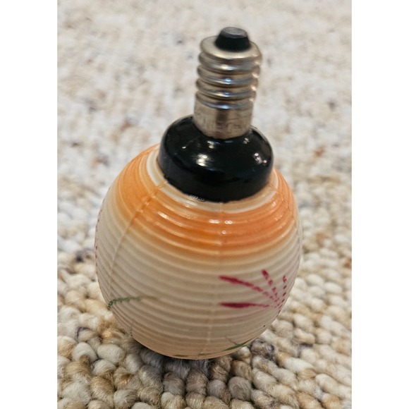 Vintage Japanese Lantern Light Bulb‎ Novelty Asian Decor Orange Accent - Picture 6 of 14